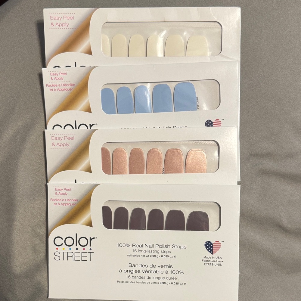 Color Street Nail Polish Strips - 4 pack solids